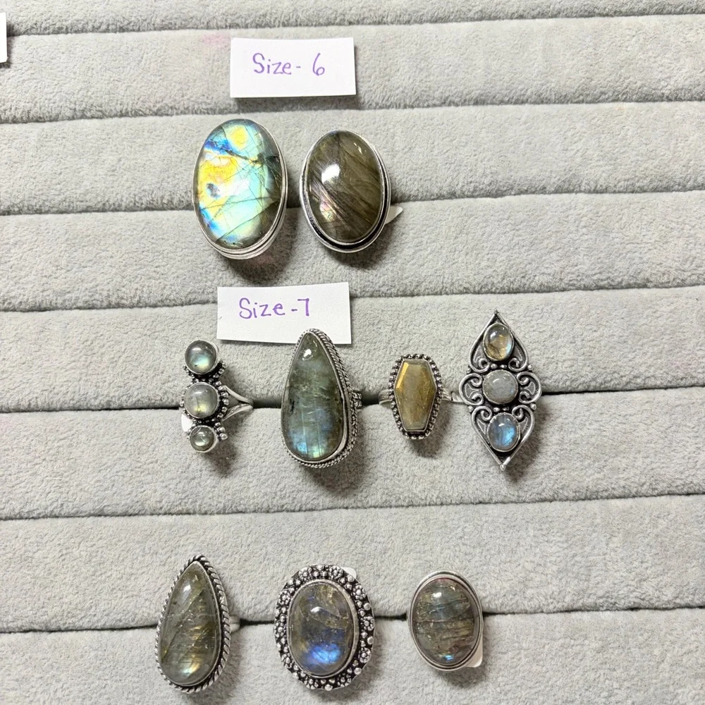 Sizes 6.5-8.5 ~ Labradorite rings